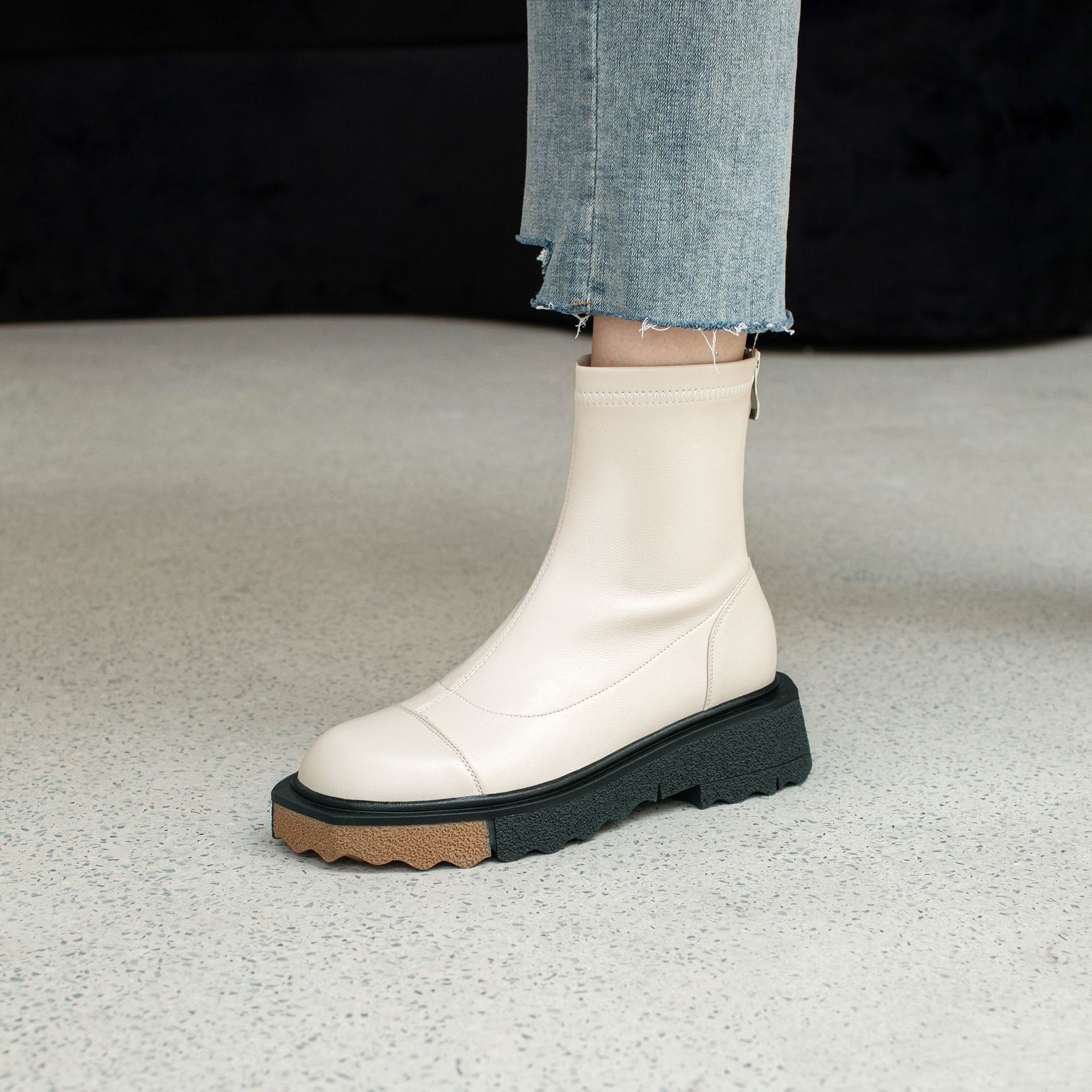 Chiko Lanae Round Toe Block Heels Boots