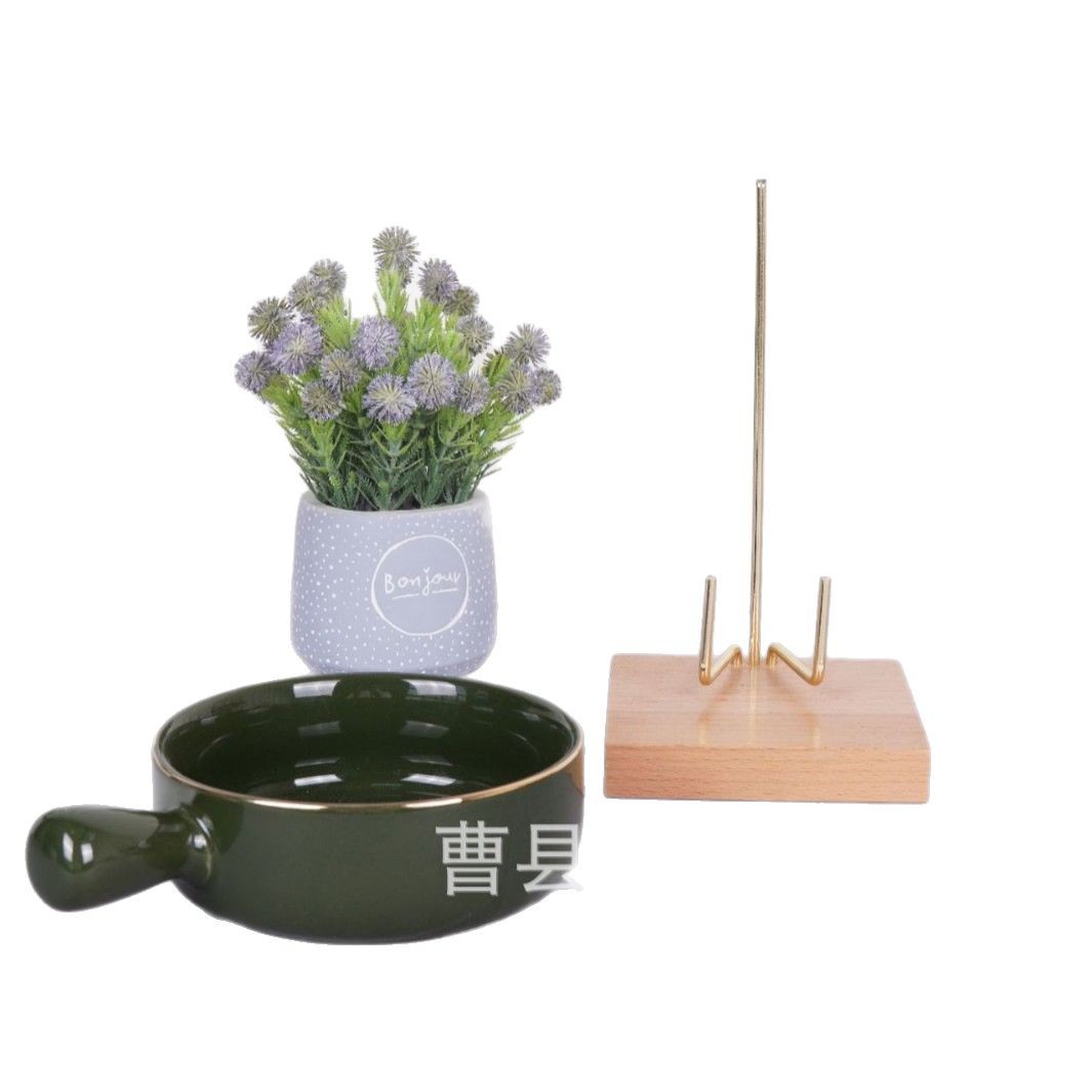 Estante de almacenamiento de vajilla combinado de hierro y madera simple creativo Estante de exhibición de pasteles de té de madera para el hogar Estante de exhibición de artesanías de madera