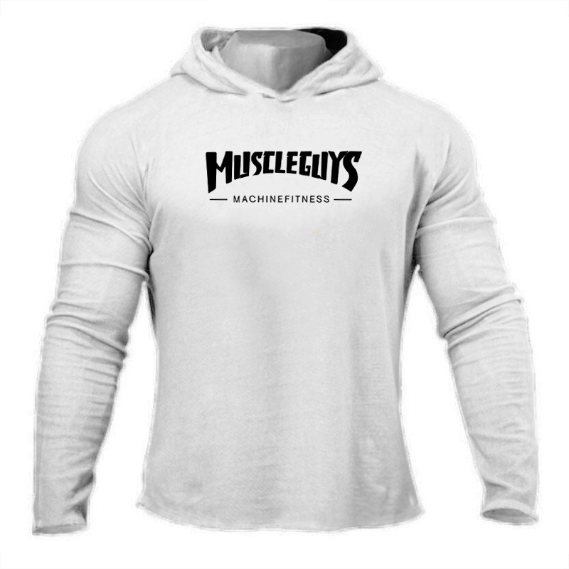 Pull à capuche à manches longues pour homme, veste de sport, de fitness, coupe slim_voghion.com