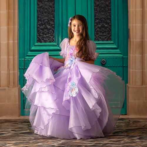 Magic of International Trade Cross-border Full House Cosplay Costume Purple Mirabel Child Princess Dress Role-playing Tutu Dress