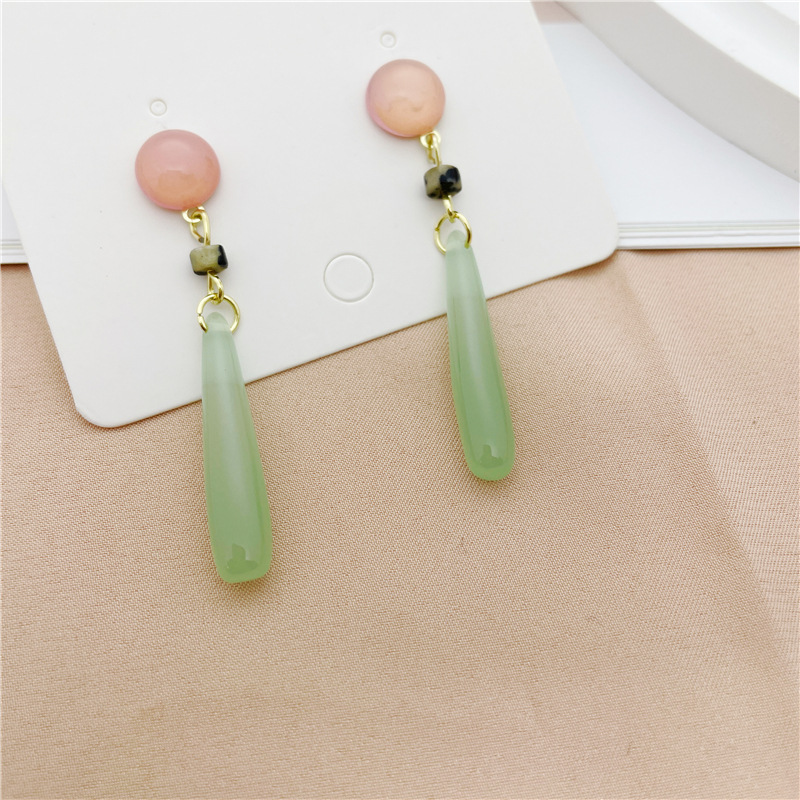 Fashion Round Tassel Alloy Glass Womenu0027S Drop Earrings 1 Pair