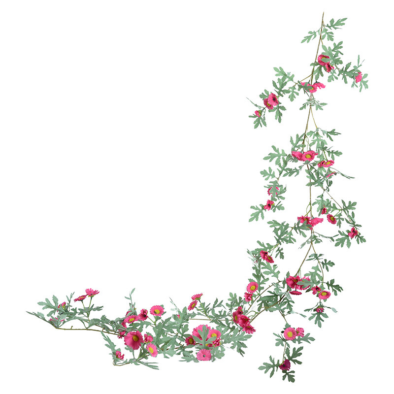 Enredaderas de flores artificiales, pequeñas enredaderas de margaritas, decoración de tuberías de techo, flores artificiales de girasol, flores de seda al por mayor