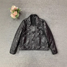 24秋季新款轻薄皮棉衣休闲百搭小个子短款绵羊皮真皮夹克女士小众
