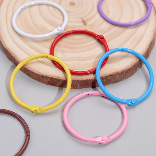 Large color 45mm paint keychain closed hanging ring handmade DIY accessories doll doll mobile phone case pendant