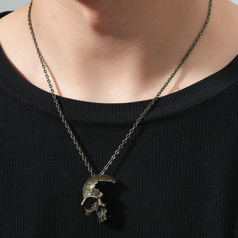 Men'S Gender Retro Geometric Alloy Titanium Steel Halloween Men'S Necklace