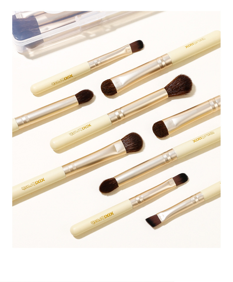 xixi Eye Makeup Brush Six-piece set, eyeshadow brush, lip brush, eyebrow brush complete set, mini portable, super soft, for beginners undefined