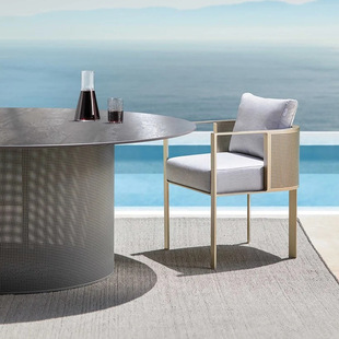 Nordic Leisure outdoor aluminum alloy sofa outdoor Villa courtyard sofa balcony waterproof sunscreen garden sofa