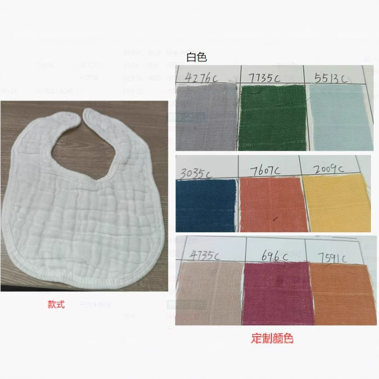 Новый ребенок 8-слой марли гребенной хлопок нагрудник Детские слюны полотенце анти-плевки ребенка слюна поглощения влаги нагрудник