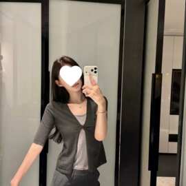 260克】假两件夏季新款设计感高级修身显瘦休闲上