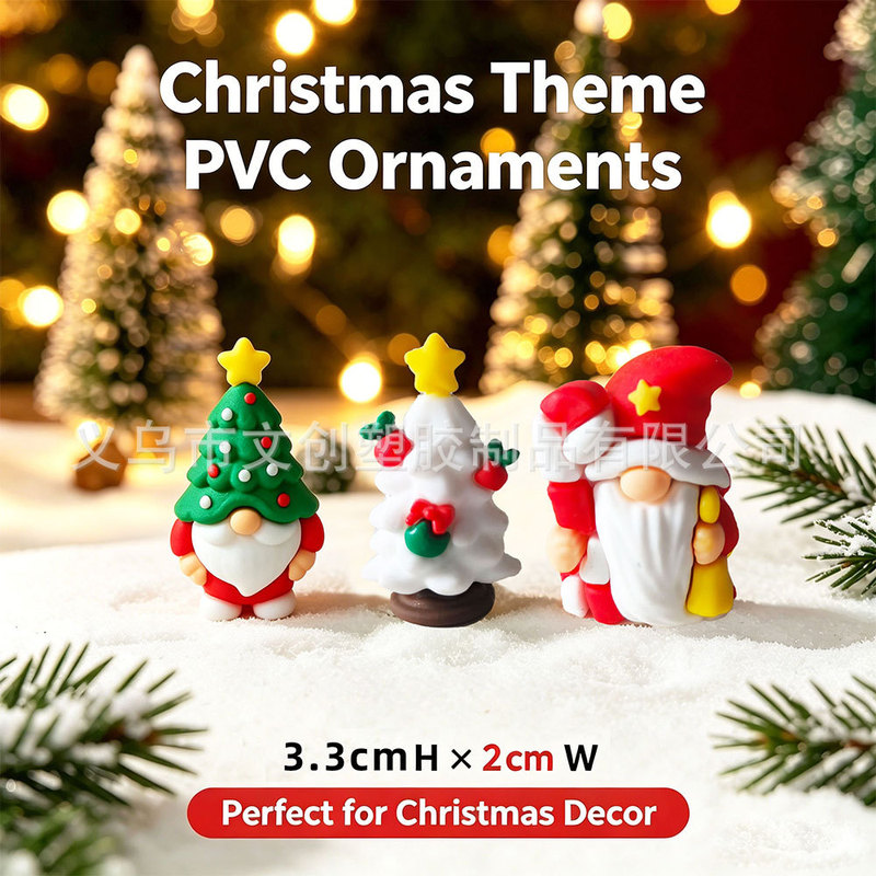 Cross-border Christmas snow scene DIY decoration materials: Santa Claus, snowman, Christmas tree, reindeer, micro-landscape ornaments