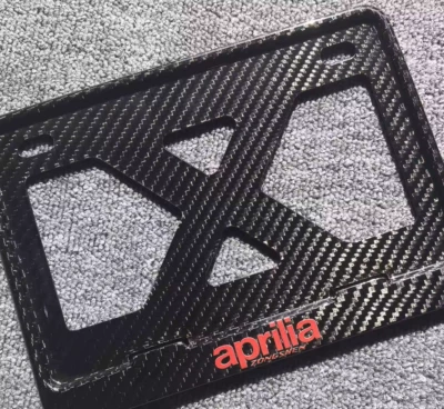 License Plate Frame, Shockproof, for — Nömrə qabı - motorcycle-molded-dry-carbon-twill-aprilia