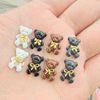 Japanese metal spray paint, cartoon three dimensional nail decoration with bow, new collection, with little bears, wholesale