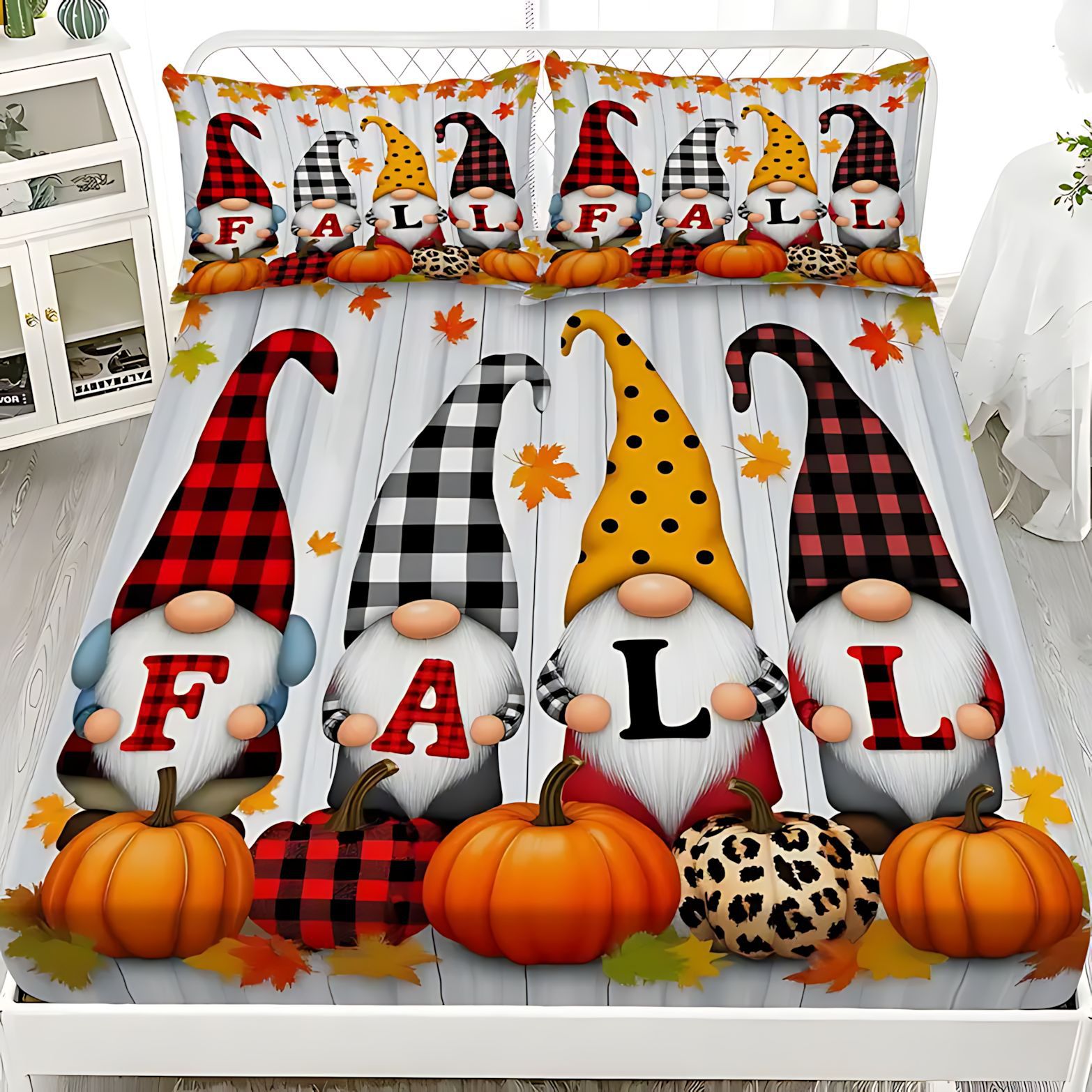 Temas de dibujos animados TEMU / JIT enanos patrón de impresión digital HD cama de cama de cama de cama