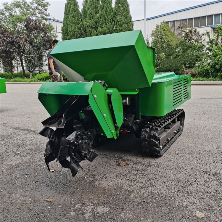 果园履带式开沟施肥机 大马力开沟施肥回填机 多功能田园管理机