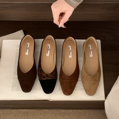 2025法式单鞋女超软底内增高晚晚风配裙子复古上班工作鞋通勤瓢鞋