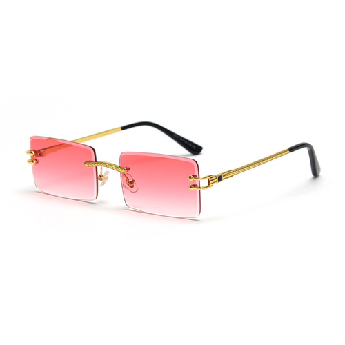 D037 Cross-border European & American Style Sunglasses for Women, Instagram-Favorite New Fashionable Unisex Rimless Sunglasses with Clean Edges—Trendy Hip-Hop Look