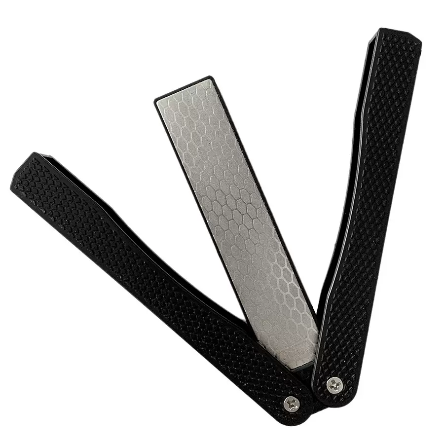 厂家直供加工定制折叠扇形双面金刚石磨刀器磨刀石家用厨房工具