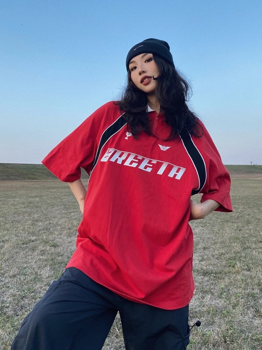 Tren nacional costura americana contraste color 2025 nueva camisa POLO solapa uniforme de fútbol manga raglán camiseta de manga corta hombres y mujeres