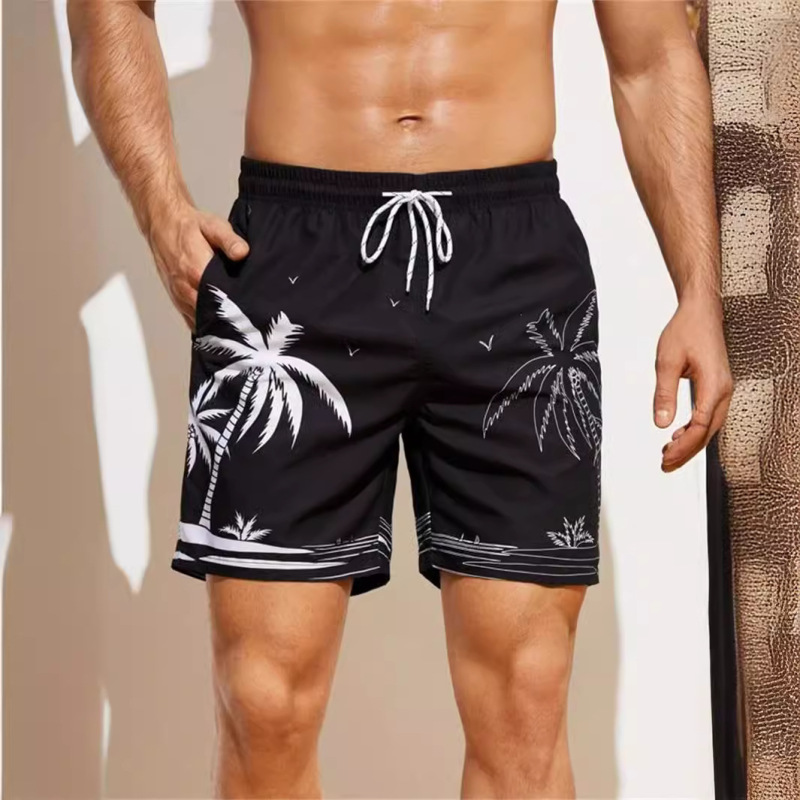 2024 Cross-border Summer New Quick-drying Casual Beach Pants Men's Digital 3D Printing Sports Surfing Bodybuilding Short