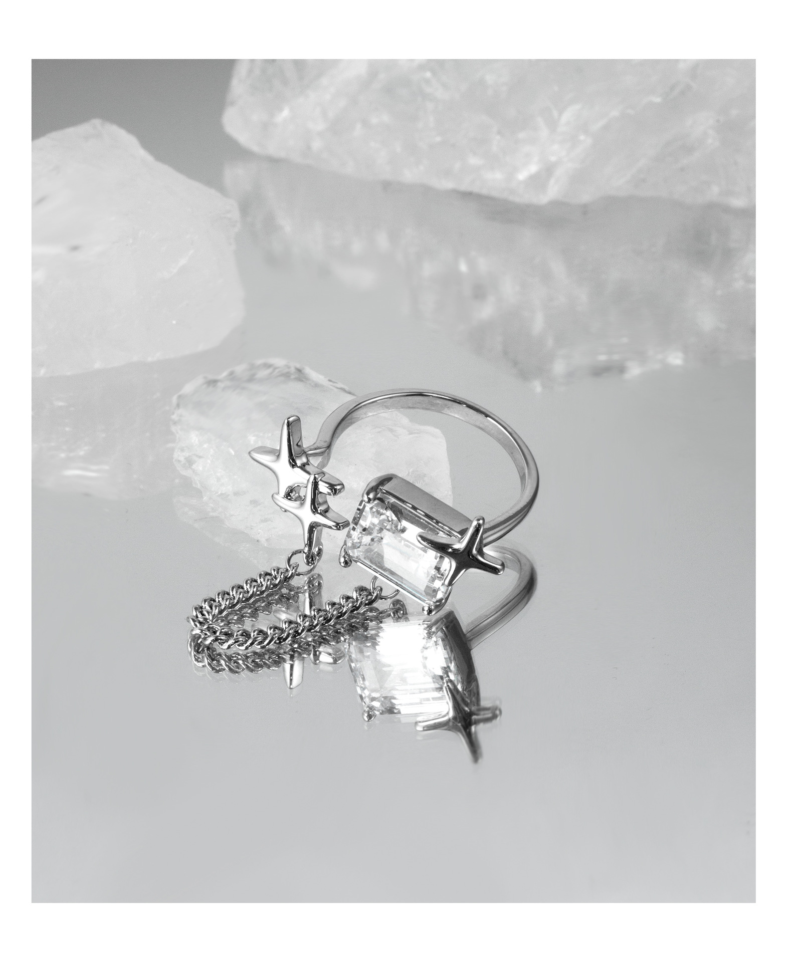 Fashion Geometric Copper Plating Zircon Open Ring