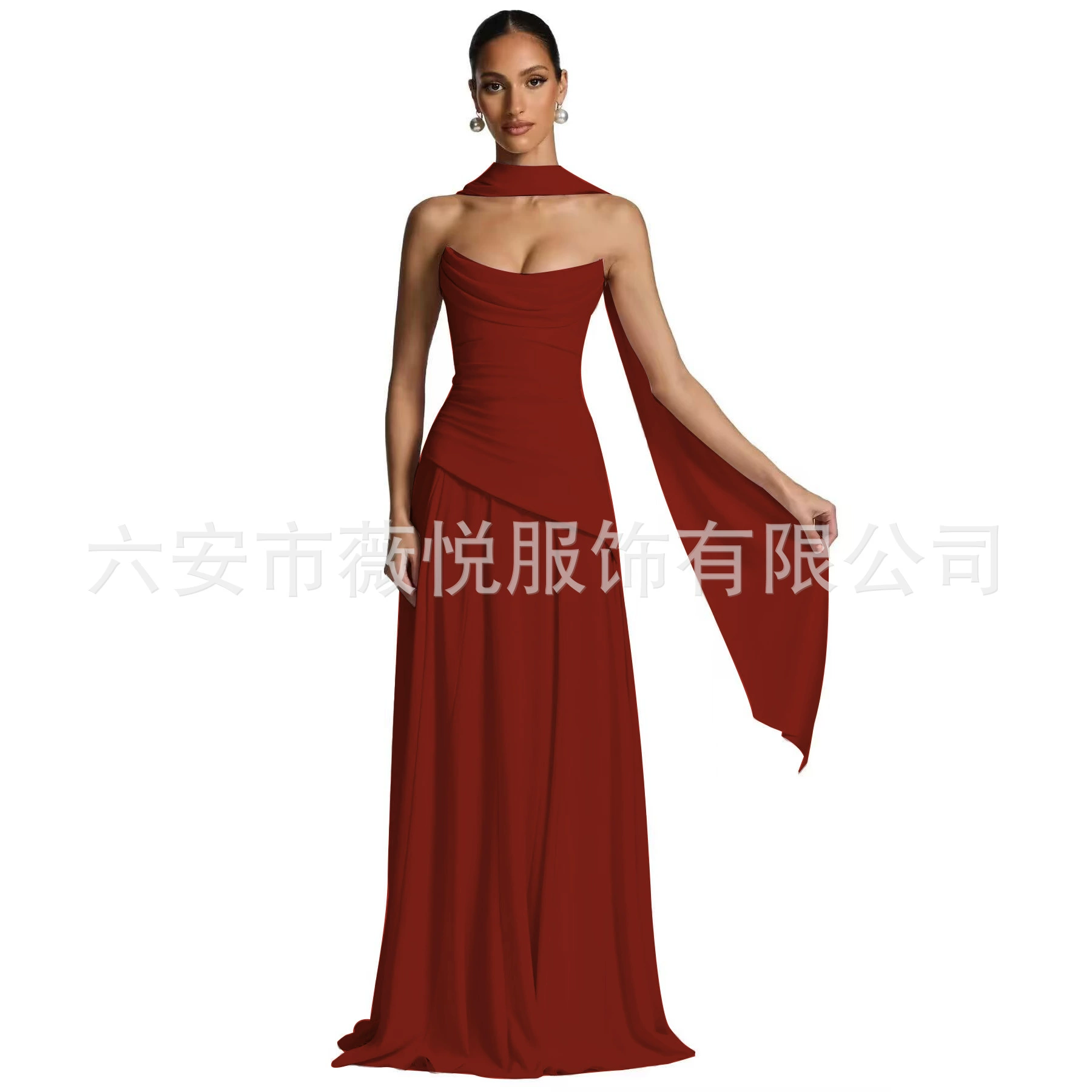 Colored bra top, design fitted evening dress, European style, trend of season, backless