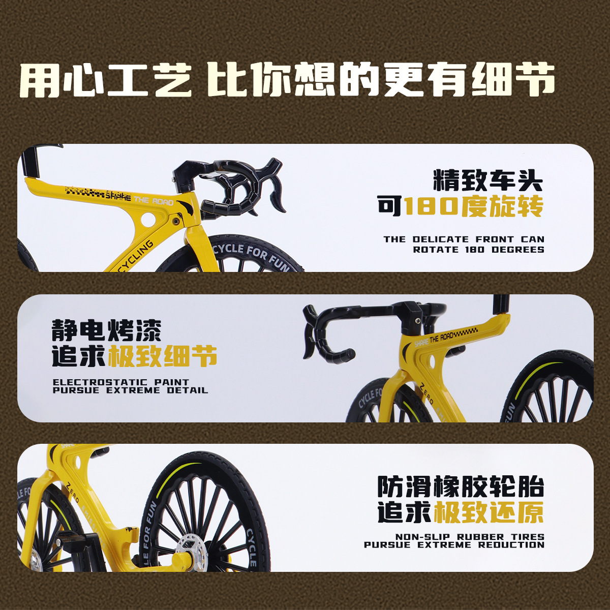 Auto de aleación transfronteriza simulación de carreras de velocidad real modelo de bicicleta de carretera 1: 8 montar modelo de coche de juguete al por mayor