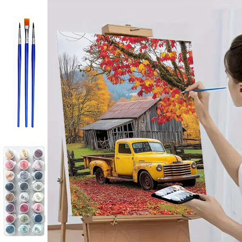 Ozon Miyazaki Jun pintura al óleo digital de verano DIY relleno manual de color curación con combinación de marcos interiores decoración de Sala de estar estilo INSI image 11