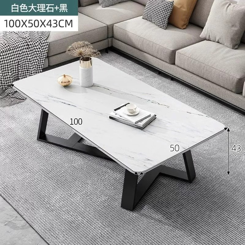 Mesa de té italiana de lujo sofá de sala de estar simple tabla de té de mármol pequeña mesa de estilo de casa pequeña mesa lateral