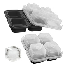 工厂批发大尺寸硅胶冰格方形冰块模具跨境新品食品级硅胶冰格模具