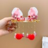 Cute children's hairgrip with tassels for ears, Hanfu, hair accessory, hairpins