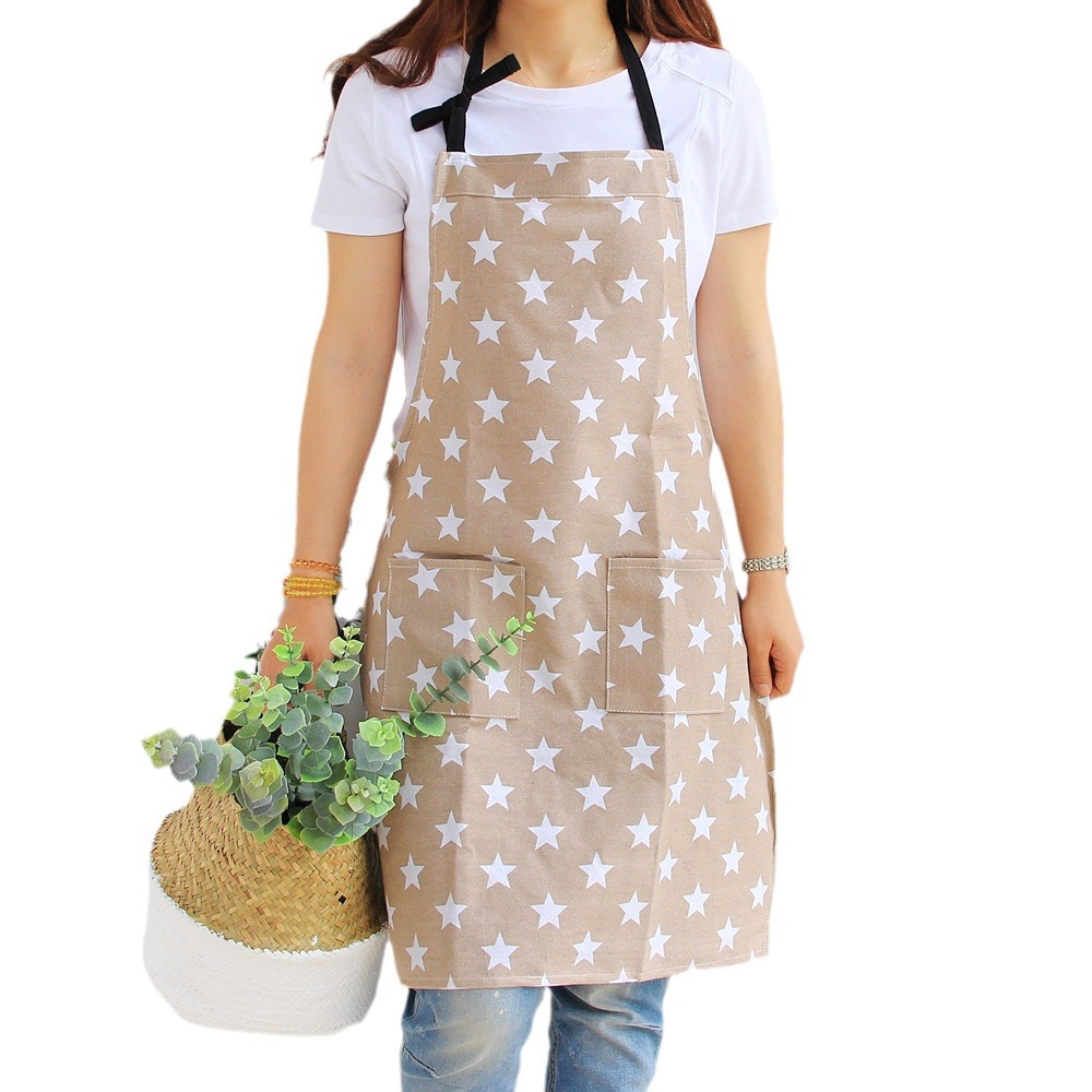 Delantal de estilo japonés pintura de la lona ropa de cocina ropa de trabajo tienda de ropa de panadería hornada espesado delantal de algodón de poliéster fabricante