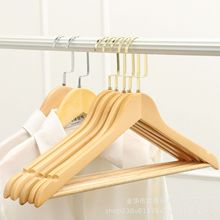 木质衣服架衣挂 服装店衣服撑子衣服挂衣撑 实木无痕原木衣架批发