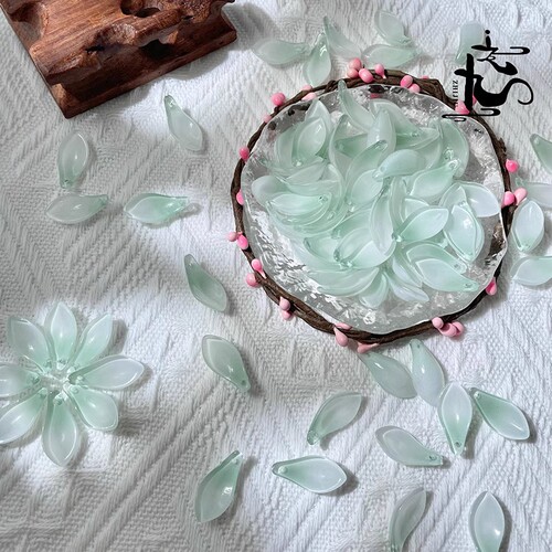Factory direct supply of wood lotus glazed petals and large roselle diy handmade ancient style Hanfu hairpin materials