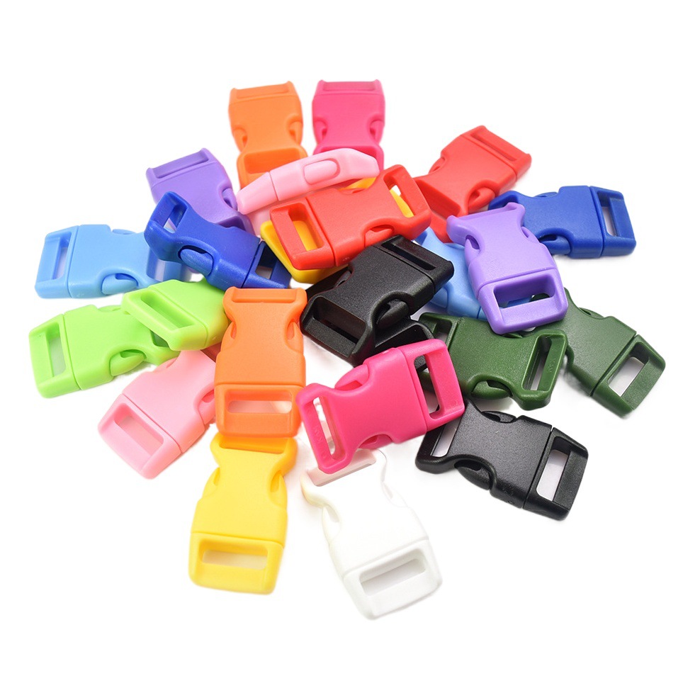 15mm color environmental protection plastic buckle pet item loop buckle umbrella rope bracelet webbing buckle luggage accessories spot