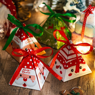 in stock wholesale Christmas gift box creative high sense diy holiday packaging box cartoon candy gift box