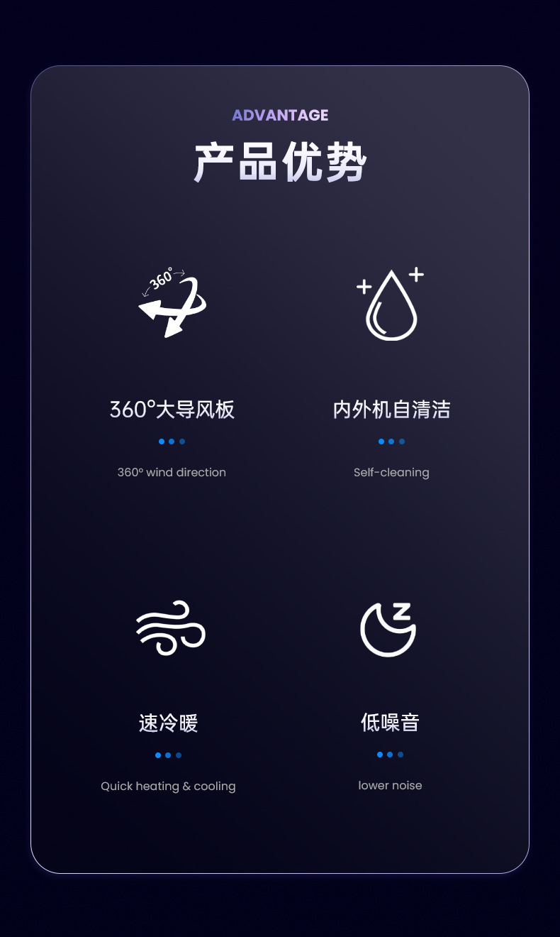 绑定冷暖空调家用小型空调批发1.5匹空调 壁挂式空调挂机电器批发详情2