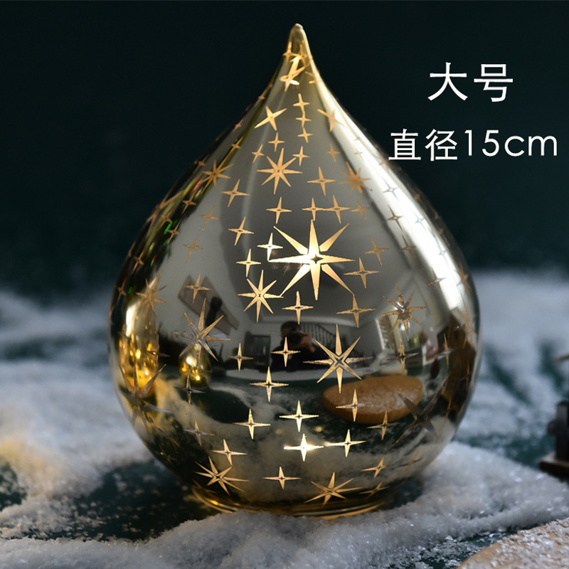 Fábrica al por mayor de Navidad bola de cristal decorativa lámpara de cristal LED luminosa decoración de escritorio decorativa de Navidad luz de la noche