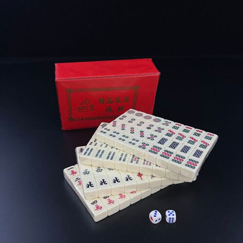 Travel Mahjong Portable Set, Mini Mahjong for Train Trips, Tiredness Relief, Mini Tabletop Card Game, Mahjong Wholesale