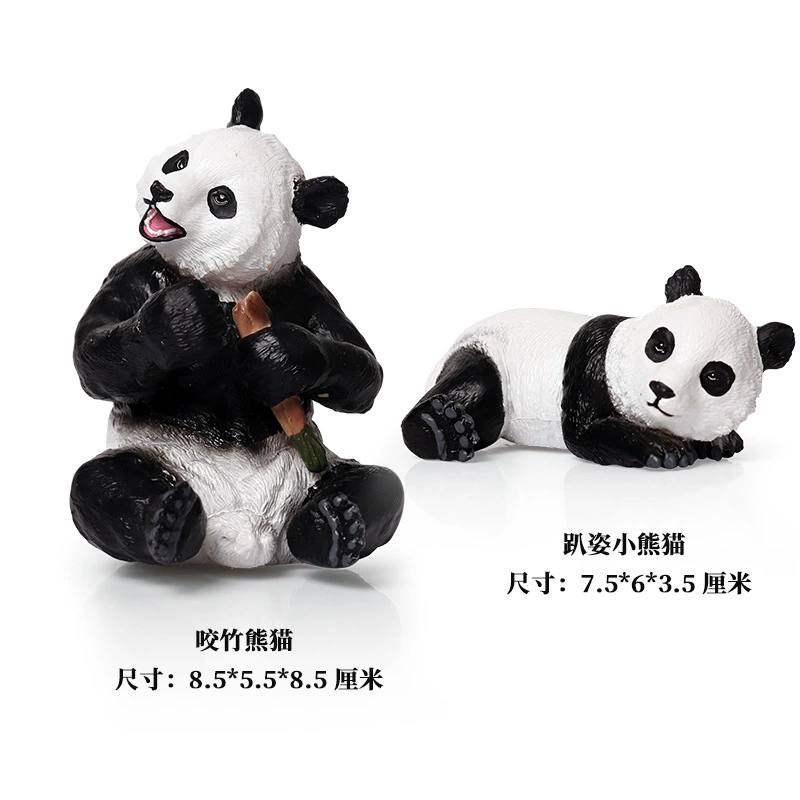 Animal model, solid toy, set, lion, tiger, elephant, panda, giraffe, hippo