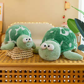 新款扎染大眼海龟玩偶毛绒玩具乌龟公仔布娃娃节日礼品睡觉抱枕