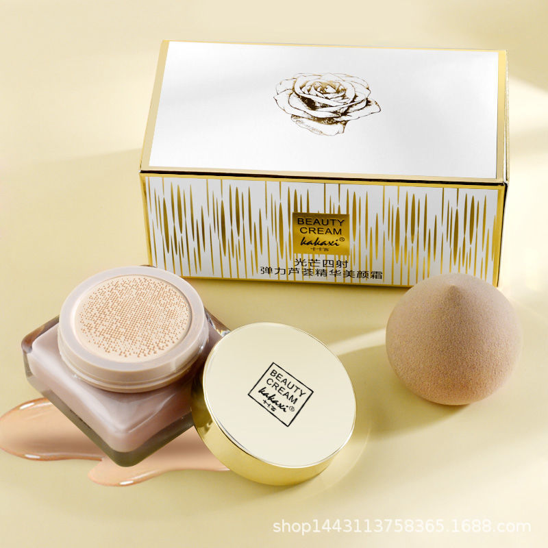 Specialized for Foreign Trade and Cross-Border Sales, Kakashi Elastic Aloe Vera Essence Beauty Cream Is Moisturizing, Adheres Well, and Is Not Easy to Come Off, and Comes with a Beauty Sponge