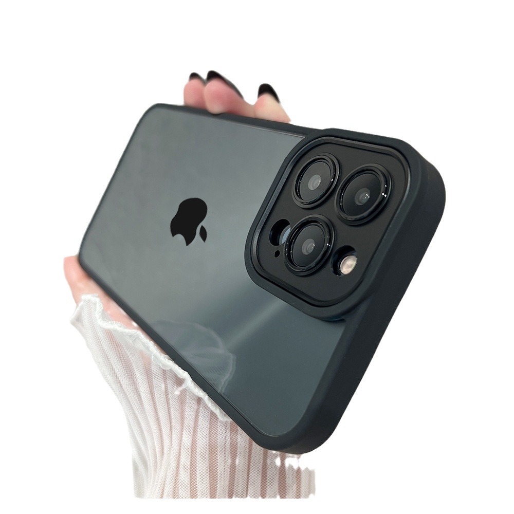 Funda para teléfono móvil iPhone16 Golden Shield Película para lente todo incluido Apple 14 Funda protectora transparente a prueba de caídas 13ProMax