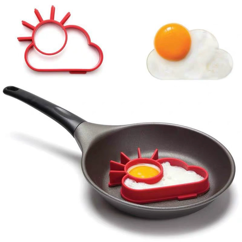 Export Creative Silicone Egg Mold Frying Pan Breakfast Sun Cloud Egg Fryer Egg Mold
