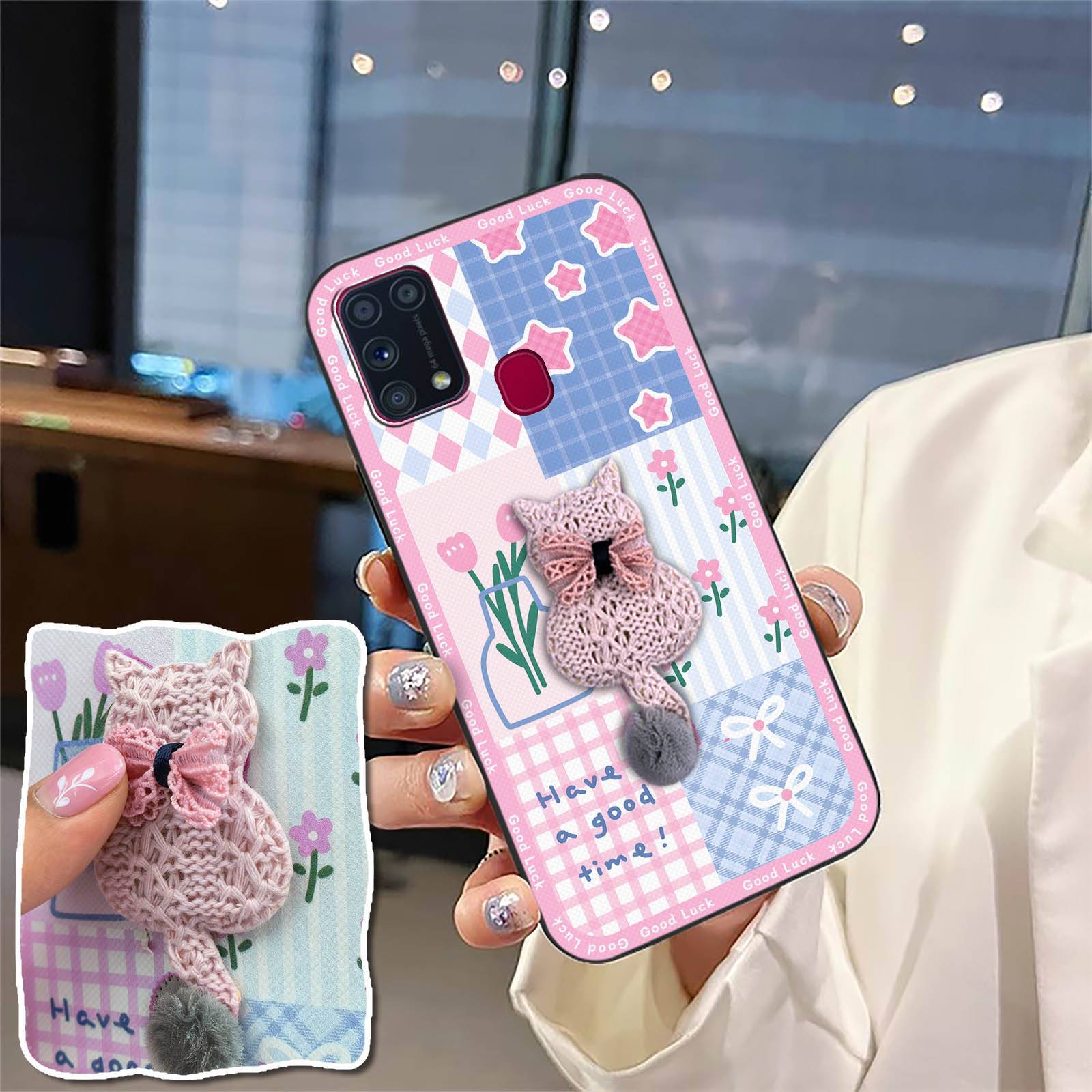 适用三星手机壳数码可爱个性3D趣味新款散热男女款立体毛绒动漫