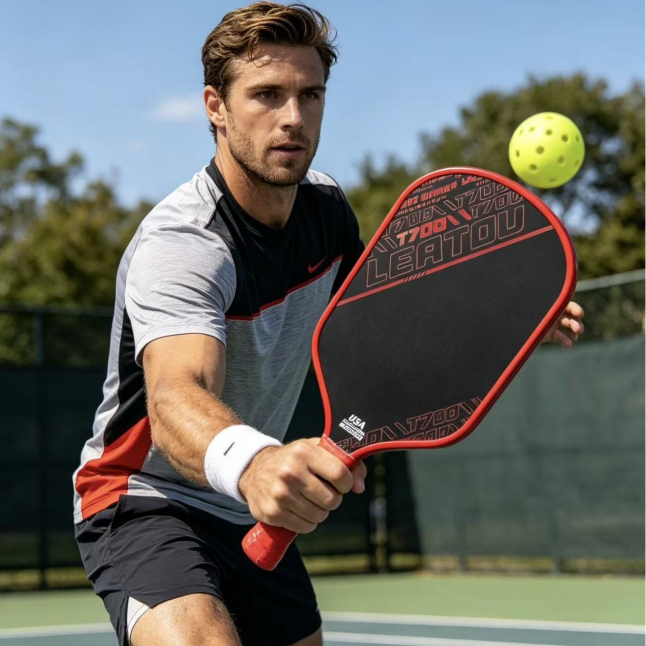 T700 Cloth-Textured Matte Carbon Fiber Racket, 16mm Thick, Professional Competition Economical Honeycomb Core Athletic Pickleball Racket