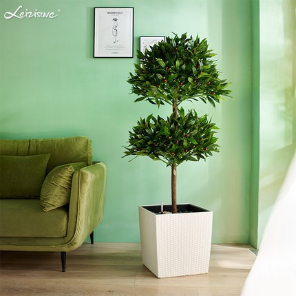 Suministro directo de fábrica de ratán-como maceta cuadrada caja de plantación Nordic automático absorbente perezoso ratán-como maceta al por mayor