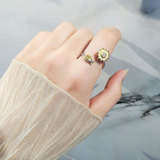 (Трансграничная торговля), регулируемое безразмерное кольцо с камнем с цирконом