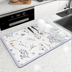 New kitchen countertop drain mat soft diatom mud absorbent quick-drying mat household dishes anti-scalding no-wash heat insulation mat