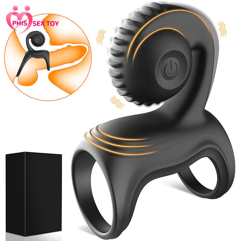 IPHISI new snail sperm lock ring couple resonance double ring penis ring exerciser clitoral stimulation toy