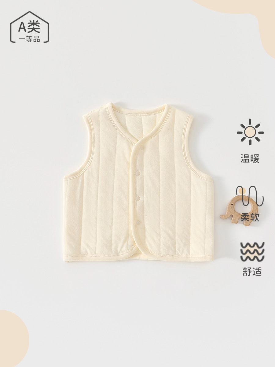 Baby chaleco de invierno y otoño, abrazadera de pony recién nacido, primavera y otoño, algodón delgado, chaleco para bebés calientes, ropa interior